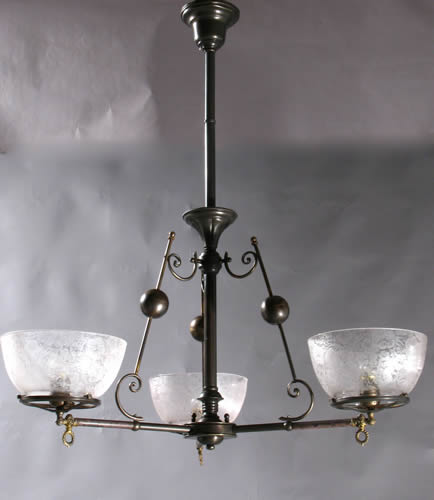 3-Light Aesthetic Gas Chandelier